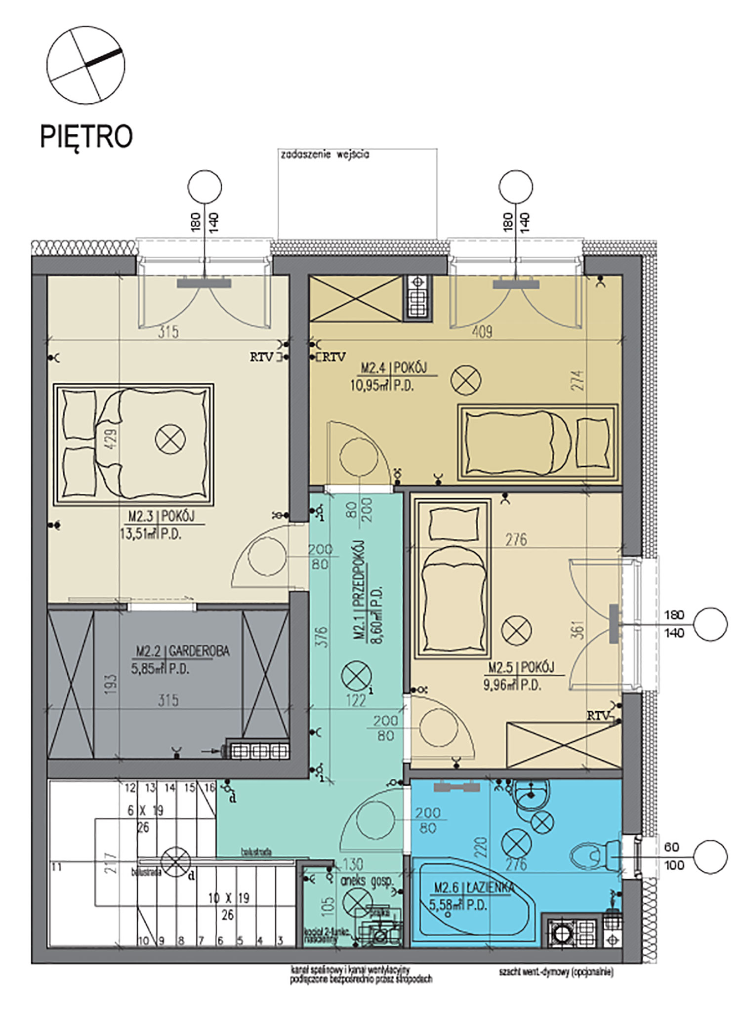 Bierzglinek, Nowbud, domy jednorodzinne, Segment A1- plan piętra